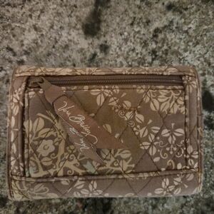 Vera Bradley Brown Floral Quilted Wallet